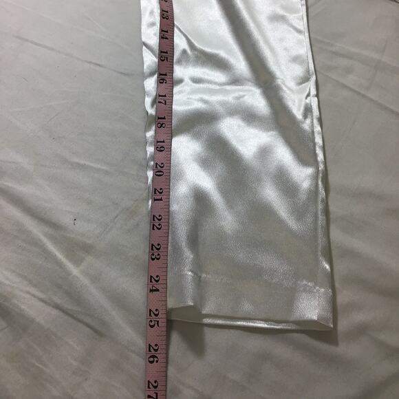 LULU'S XS Forever Awaits White Satin Flutter Sleeve Jumpsuit NEW B126 *flaw - Picture 9 of 14